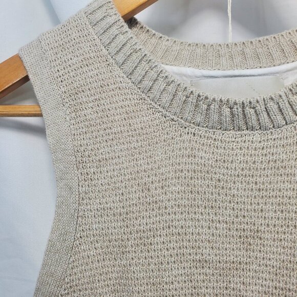 Brochu Walker 2 Layer Sweater Sleeveless Linen Top Woven Extension size S (C-9) - Picture 4 of 9